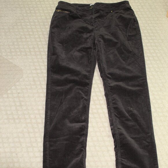 Chico’s Women’s Size Small Corduroy Straight Leg Pants Black Chico's Size .5 - Picture 1 of 6